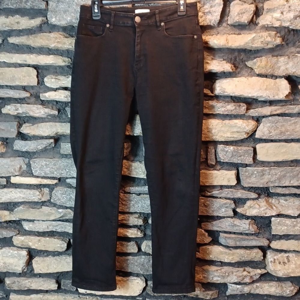 Sz 4 Women's LOFT Black Jeans - Curvy, Skinny Crop